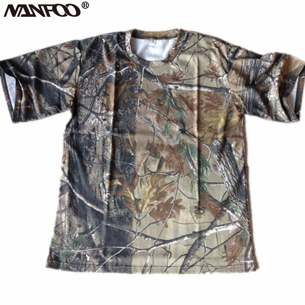 Outdoor Hunting T Shirts - เสื้อยืดแขนสั้นคอกลมสำหรับผู้ชายสำหรับฤดูร้อนเสื้อยืดลายพรางลายพรางสำหรับล่าสัตว์เสื้อกีฬาผ้าฝ้ายระบายอากาศกลางแจ้ง