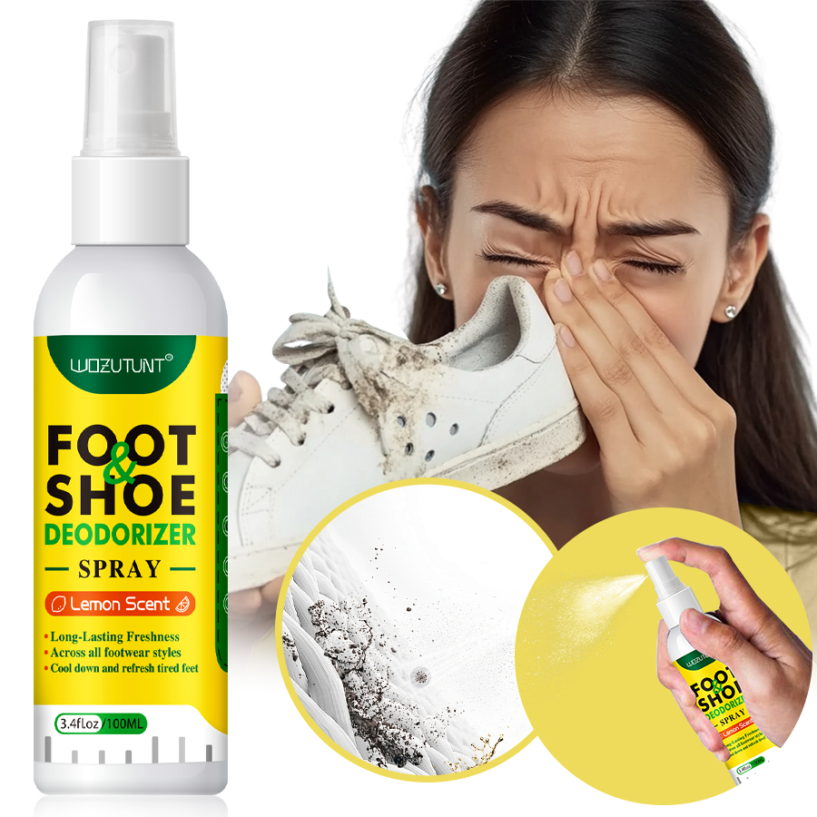 Scent Eliminator Spray - 100ml รองเท้าเท้า Deodorizer สเปรย์น้ําหอมมะนาวฟุต Shock กลิ่น