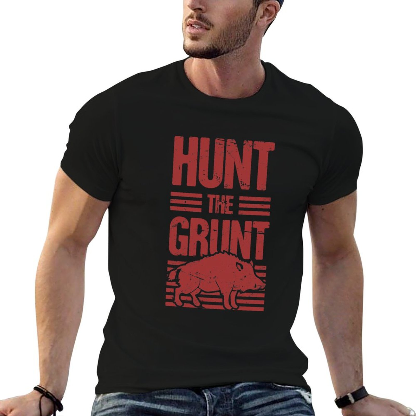 Wildman Hunting & Outdoor Vanderbijlpark - การล่าหมูป่า / การล่าหมูป่า - เสื้อยืดกรันท์ลำลองแนวสตรีทแขนสั้น