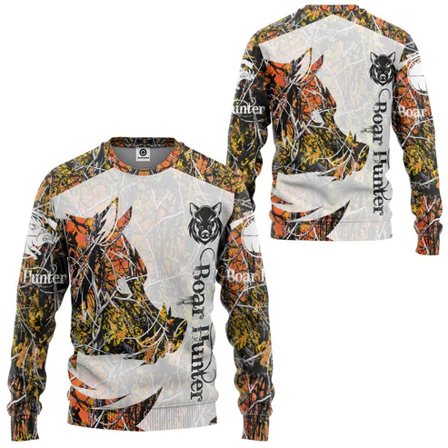 Wildman Hunting & Outdoor Vanderbijlpark - เสื้อยืดลายพรางล่าสัตว์ หมูป่า เสื้อยืดผู้ชาย พิมพ์ลาย 3 มิติ