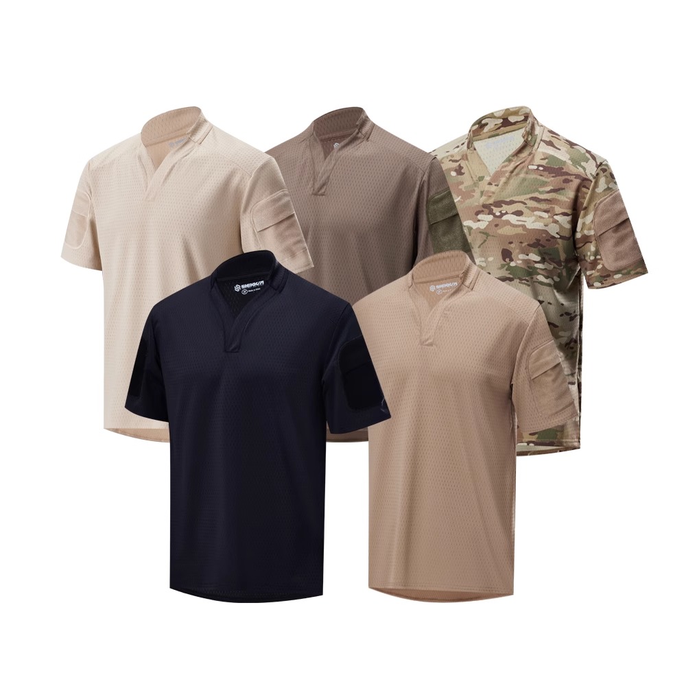 Outdoor Hunting T Shirts - การล่าสัตว์กลางแจ้งยุทธวิธีการฝึกอบรมเสื้อแขนสั้น vs. เสื้อรักบี้ Quick drying Tactics