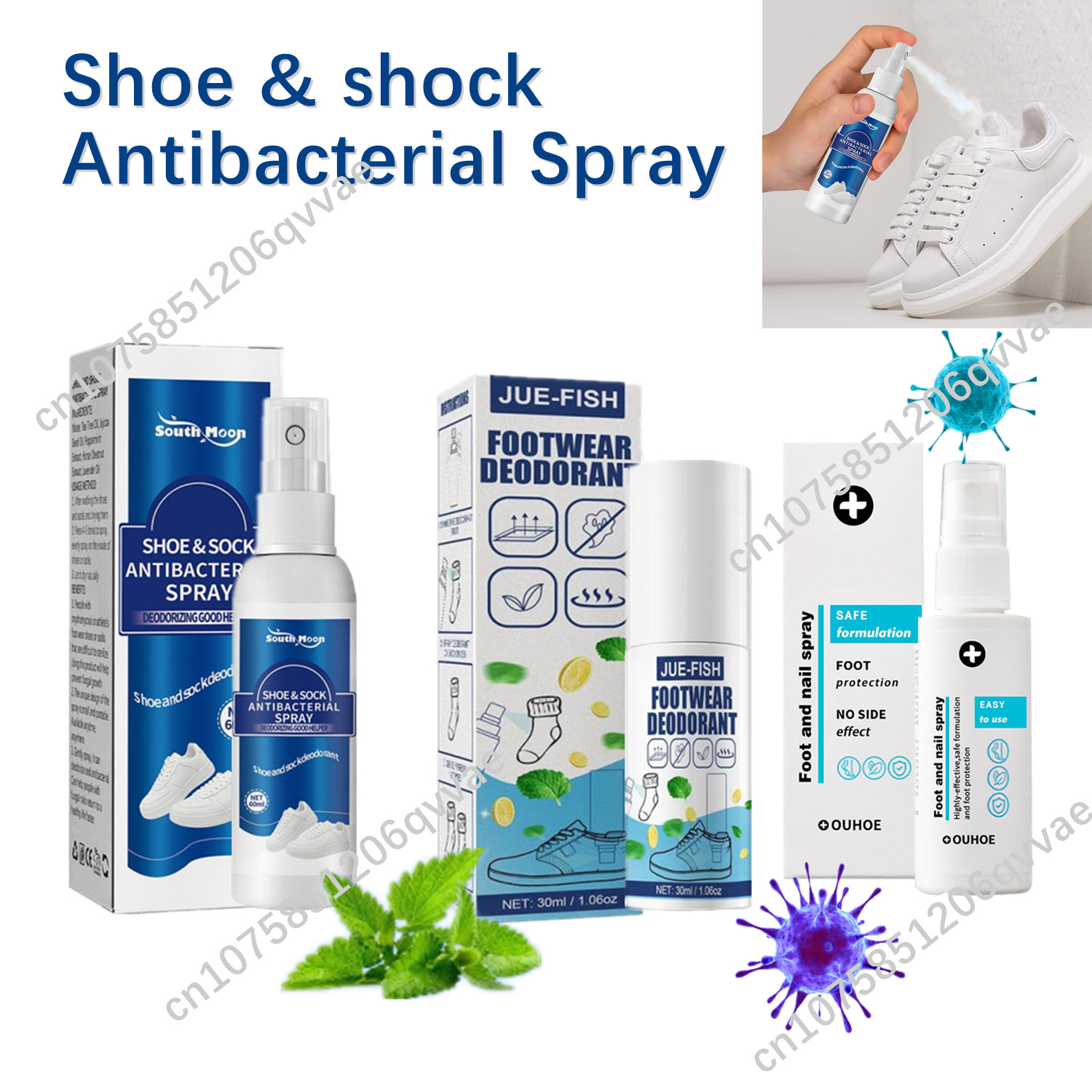 Scent Eliminator Spray - น้ำหอมระงับกลิ่นเท้า กำจัดกลิ่นรองเท้า สเปรย์ดับกลิ่นเท้า กำจัดกลิ่นเท้า ผลิตภัณฑ์ดูแลเท้า รองเท้าและถุงเท้า