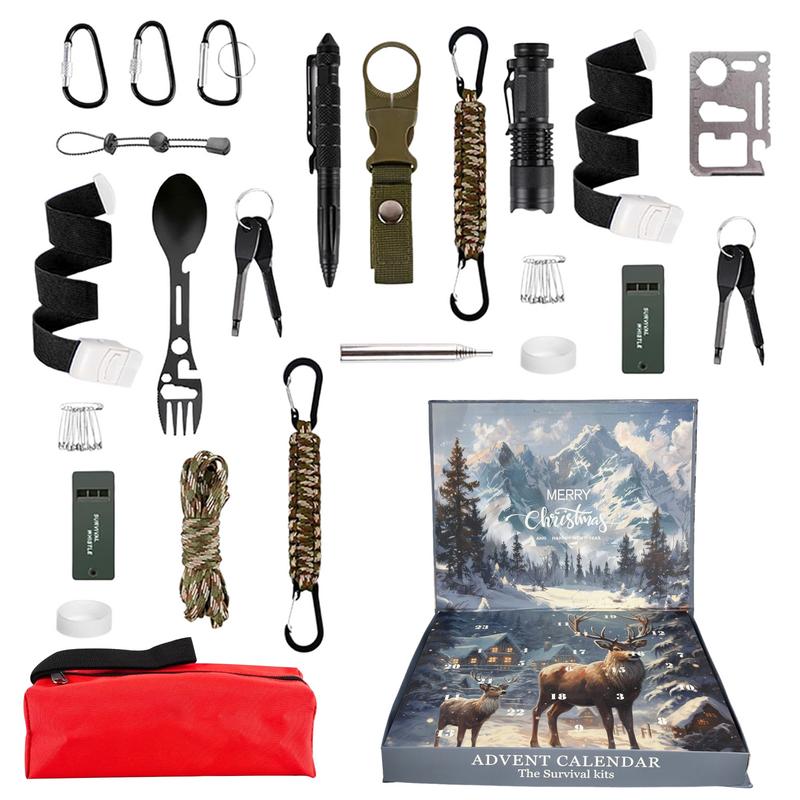 Hunting Outdoor Day - เครื่องมือการอยู่รอดปฏิทินจุติ 24 วันนับถอยหลังสู่อุปกรณ์การอยู่รอดคริสต์มาส Gadgets เย็นสําหรับการตั้งแคมป์ตกปลาล่าสัตว์กลางแจ้ง