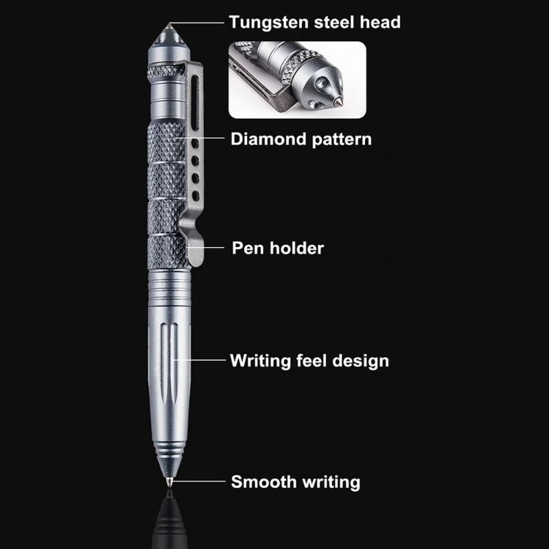 ปากกายุทธวิธีทางทหารอลูมิเนียม - Tactical Pen Tool บทวิจารณ์และราคา