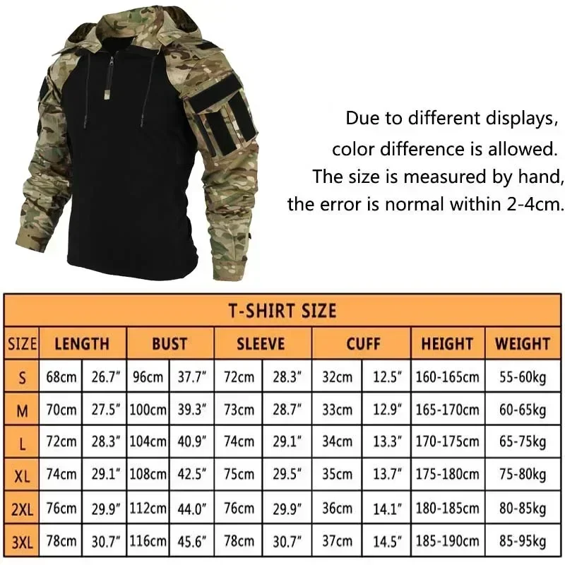 เสื้อยืดผู้ชายแบบซิป 1/4 แขนยา - Outdoor Hunting T Shirts บทวิจารณ์และราคา