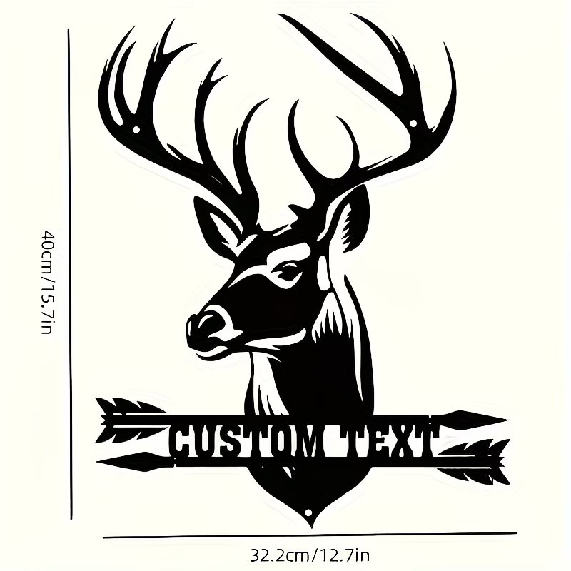 งานศิลปะติดผนังรูปหัวกวางโลหะแ - Hunting Outdoor Christmas Decorations บทวิจารณ์และราคา