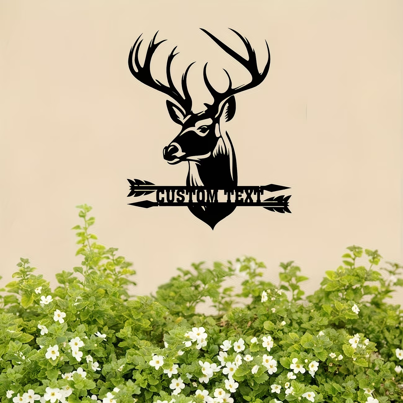 งานศิลปะติดผนังรูปหัวกวางโลหะแ - Hunting Outdoor Christmas Decorations บทวิจารณ์และราคา