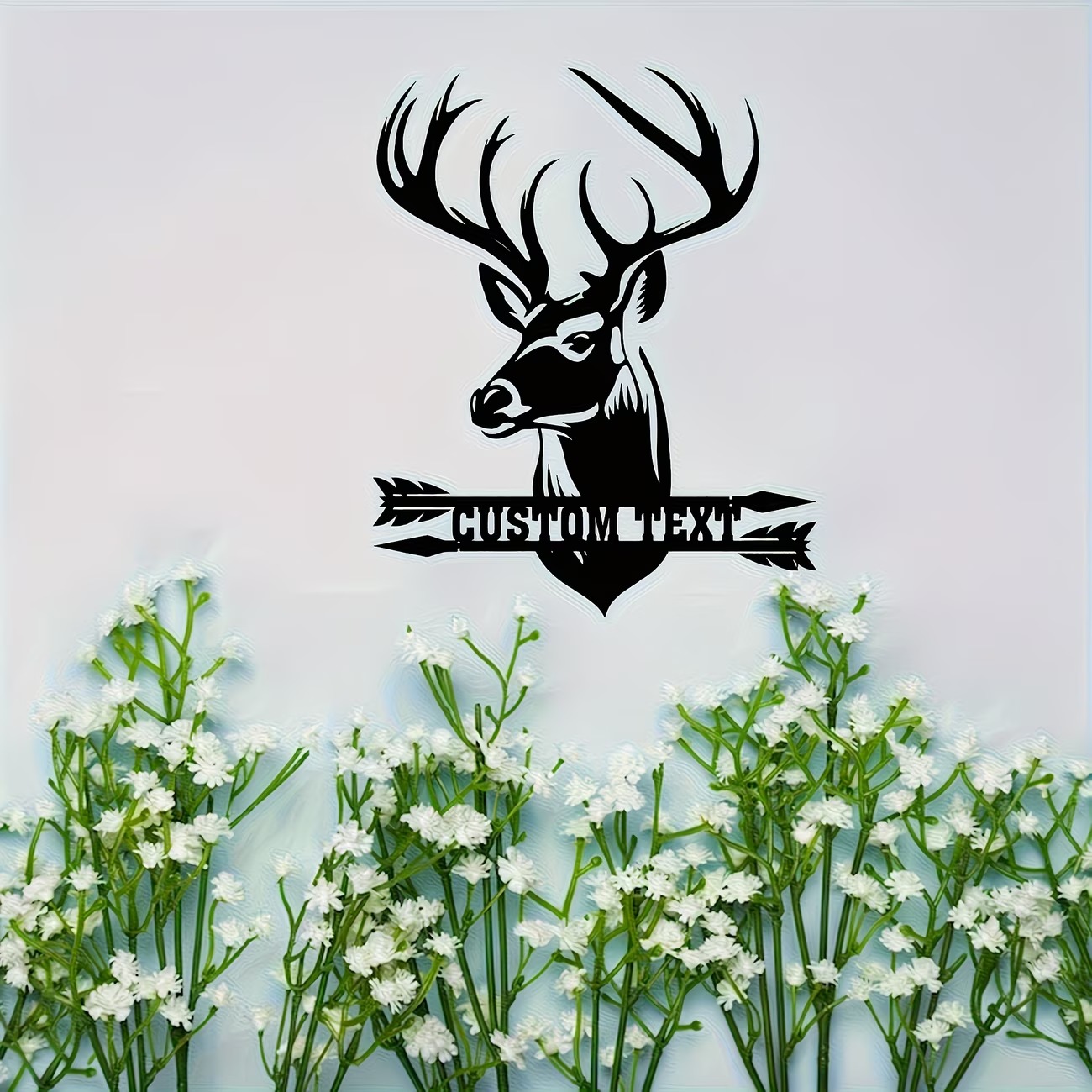 งานศิลปะติดผนังรูปหัวกวางโลหะแ - Hunting Outdoor Christmas Decorations บทวิจารณ์และราคา