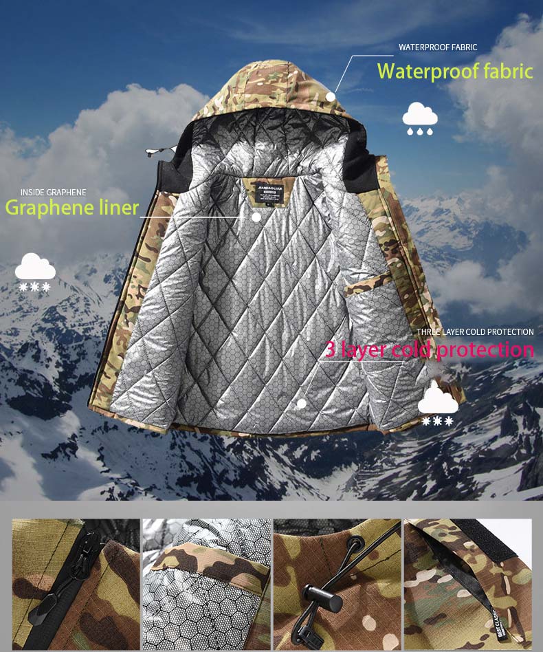 เสื้อแจ็คเก็ตผู้ชายแบบมีฮู้ดสำ - Outdoor Hunting Coat บทวิจารณ์และราคา