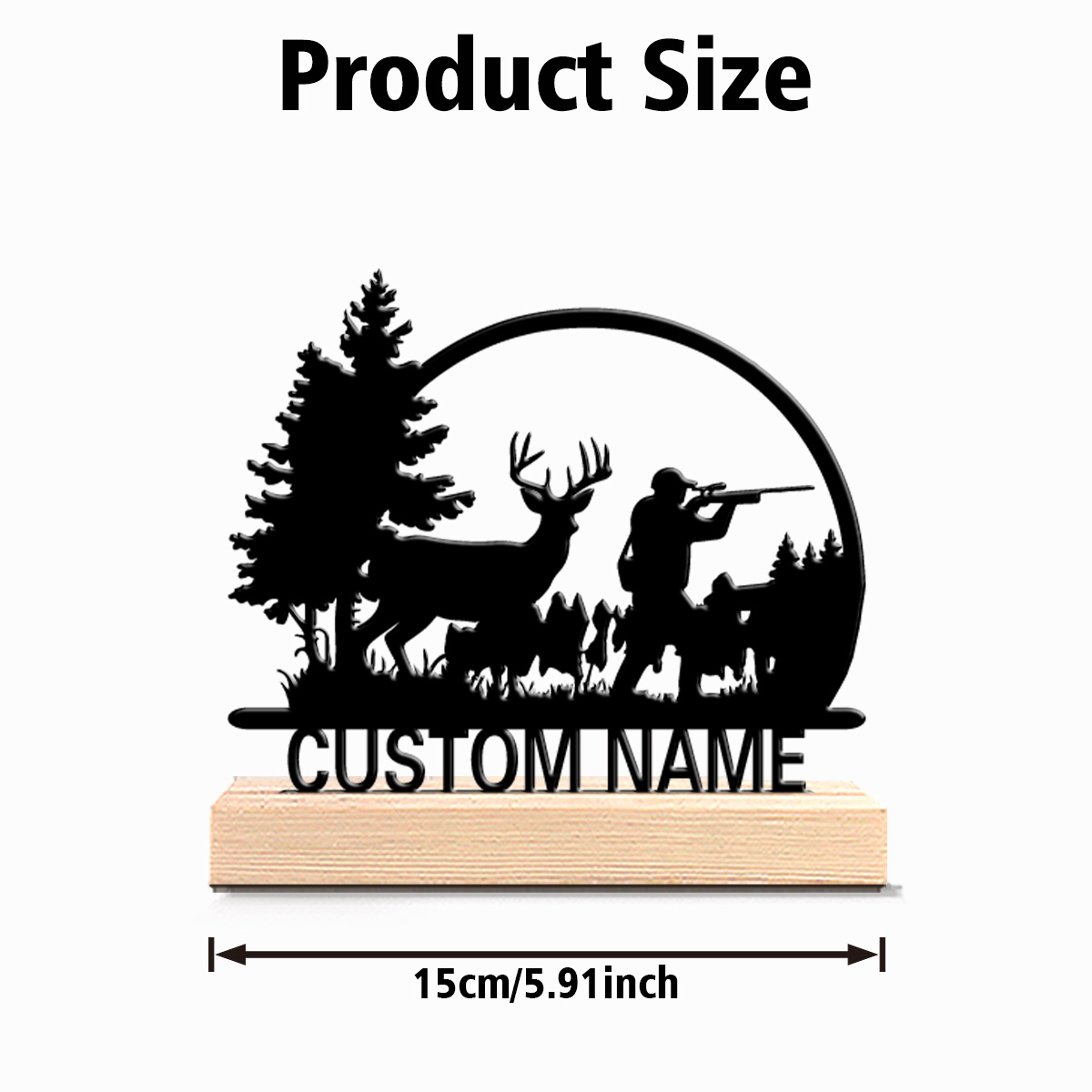 รูปปั้นโลหะนักล่าและกวาง 1 ชิ้ - Hunting Outdoor Christmas Decorations บทวิจารณ์และราคา