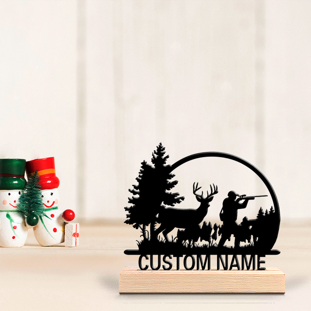 รูปปั้นโลหะนักล่าและกวาง 1 ชิ้ - Hunting Outdoor Christmas Decorations บทวิจารณ์และราคา
