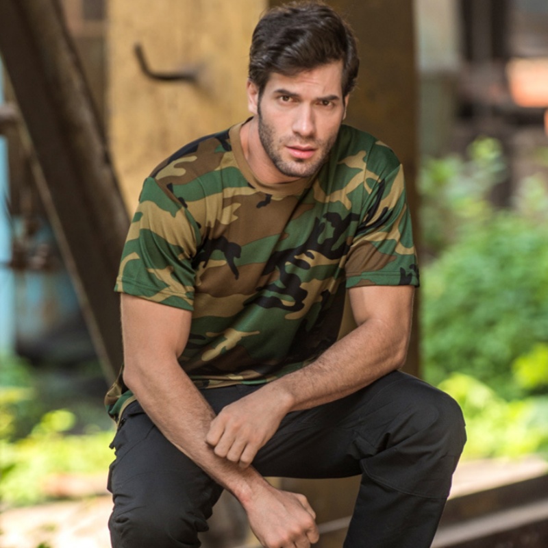เสื้อยืดผู้ชายสำหรับเล่นกีฬากล - Outdoor Hunting T Shirts บทวิจารณ์และราคา